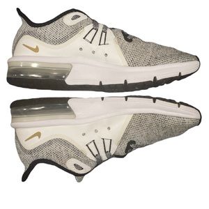 NIKE AIR MAX Sequent 3 Mens Boys 5Y White Black Sneakers